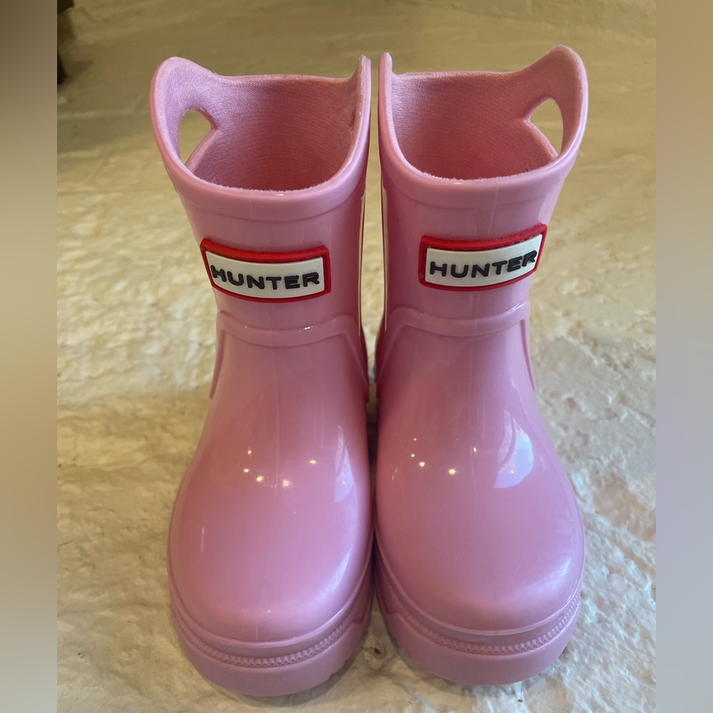Hunter little girl pink rain boots sz 7